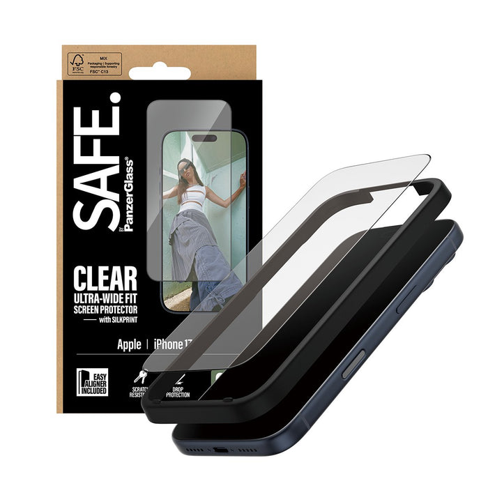 EAN 5715685029707 - PanzerGlass SAFE. by ® Screen Protector w. Black Frame iPhone 17 Pro | Ultra-Wide Fit w. EasyAligner Prot imagen 5