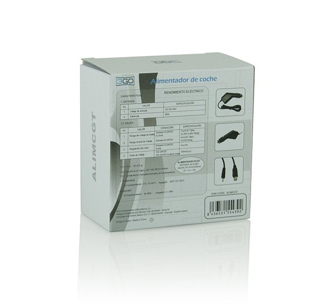 EAN 8436531554392 - 3GO ALIMCGT adaptador e inversor de corriente Auto Negro imagen 3