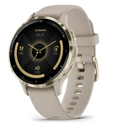 EAN 0753759314798 - Garmin Venu 3S 3,05 cm (1.2") AMOLED 41 mm Digital 390 x 390 Pixeles Pantalla táctil Oro, Gris Wifi GPS ( imagen 1