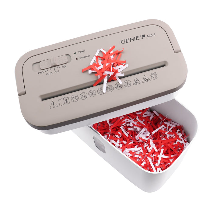 EAN 4030152953691 - Genie 440 X BR triturador de papel Corte cruzado 72 dB Marrón, Blanco imagen 4