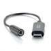 EAN 0757120544265 - C2G 54426 cable de teléfono móvil Negro 0,09 m USB-C 3,5 mm imagen 2