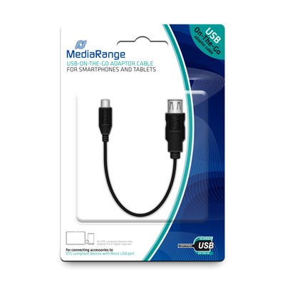 EAN 4260459613015 - MediaRange MRCS168 cable USB USB 2.0 0,2 m Micro-USB B USB A Negro imagen 1