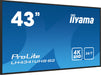 EAN 4948570123520 - iiyama LH4341UHS-B2 pantalla de señalización 108 cm (42.5") LCD 500 cd / m² 4K Ultra HD Procesador incorp imagen 3