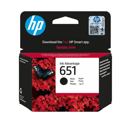 EAN 0889296160823 - HP 651 Black Original Ink Advantage Cartridge cartucho de tinta 1 pieza(s) Rendimiento estándar Negro imagen 1