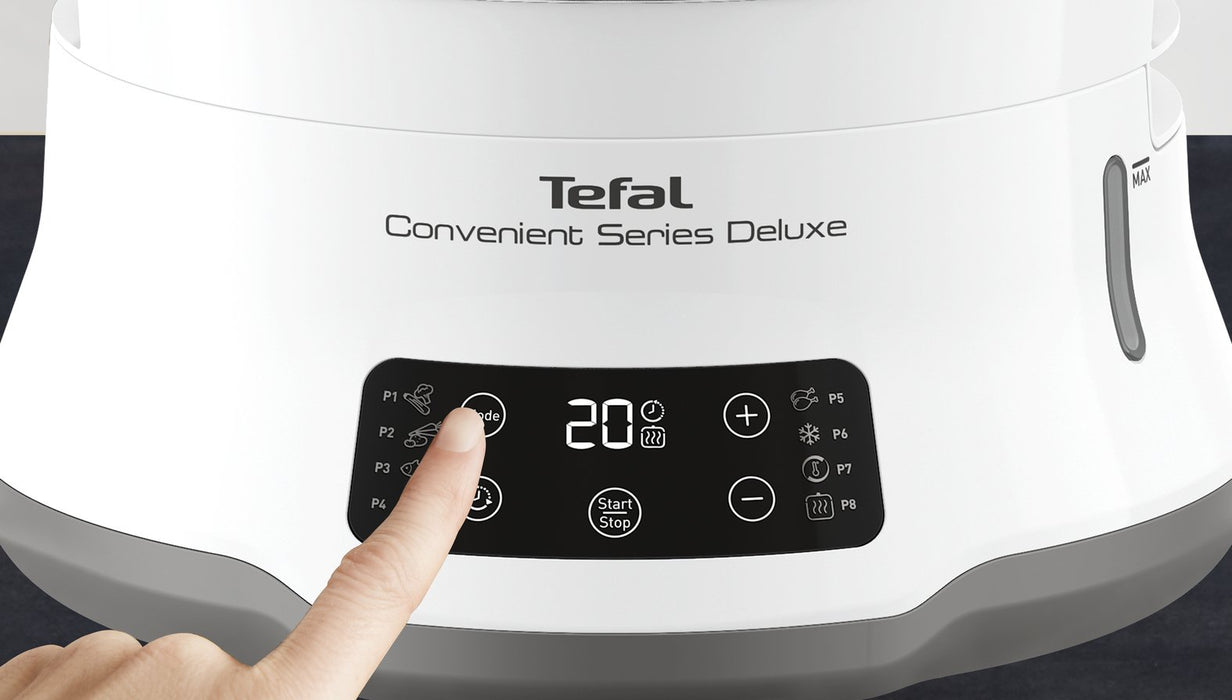 EAN 3045387247775 - Tefal Convenient Series Deluxe VC502D vaporizador 3 cesta(s) Encimera 900 W Acero inoxidable, Blanco imagen 4