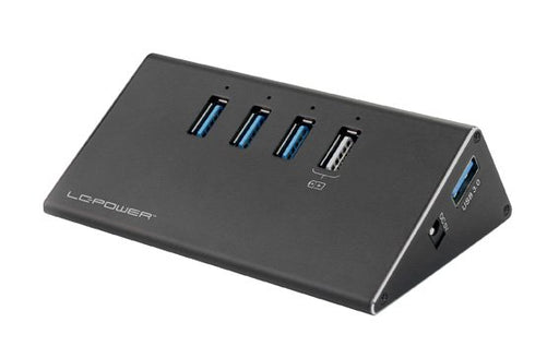 EAN 4260070125362 - LC-Power LC-HUB-ALU-2B-4 hub de interfaz USB 3.2 Gen 1 (3.1 Gen 1) Type-A 5000 Mbit/s Negro imagen 1