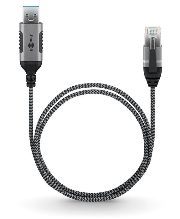 EAN 4040849743955 - Goobay 74395 cambiador de género para cable USB 3.0 type A RJ45 Negro, Plata imagen 5