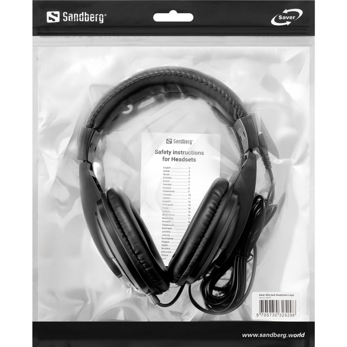 EAN 5705730325298 - Sandberg 325-29 auricular y casco Auriculares Alámbrico Diadema Llamadas/Música Negro imagen 3