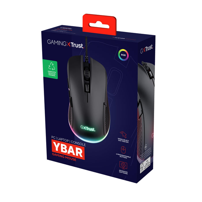 EAN 8713439247299 - Trust GXT 922 YBAR ratón Juego mano derecha USB tipo A Óptico 7200 DPI imagen 6