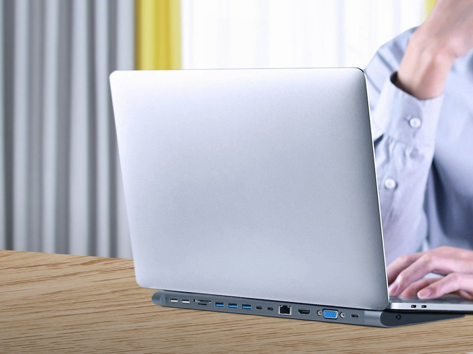 EAN 8716309121439 - Gembird A-CM-COMBO9-01 base para portátil y replicador de puertos USB 3.2 Gen 1 (3.1 Gen 1) Type-C Gris imagen 3