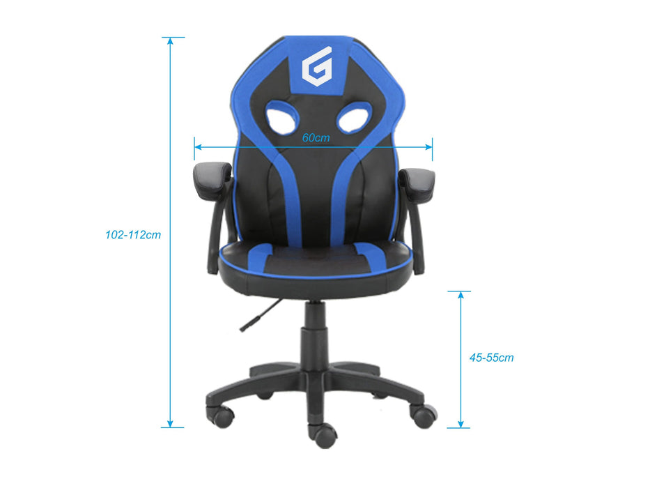 EAN 4015867226254 - Conceptronic EYOTA06B silla para videojuegos Silla para videojuegos de PC Asiento acolchado Negro, Azul imagen 5