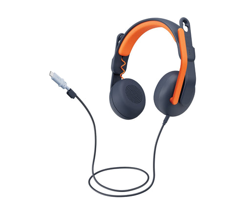 EAN 0097855190727 - Logitech 981-001367 auricular y casco Auriculares Alámbrico Diadema Educación USB Tipo C Azul, Naranja imagen 1