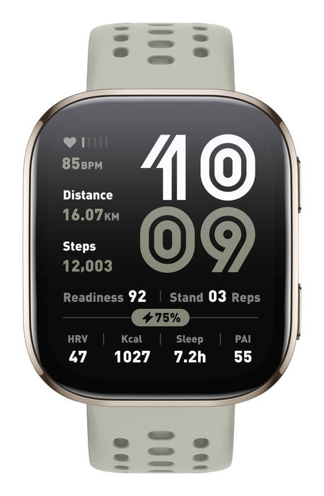 EAN 6970100377996 - Amazfit Bip 6 Stone 5 cm (1.97") AMOLED Digital 390 x 450 Pixeles Pantalla táctil Oro GPS (satélite) imagen 1