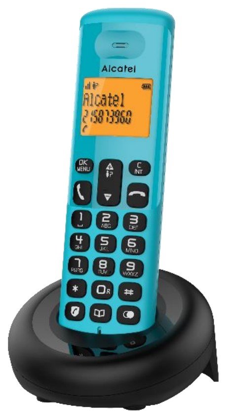EAN 3700601426700 - Alcatel E160 Teléfono DECT Identificador de llamadas Negro, Verde imagen 1