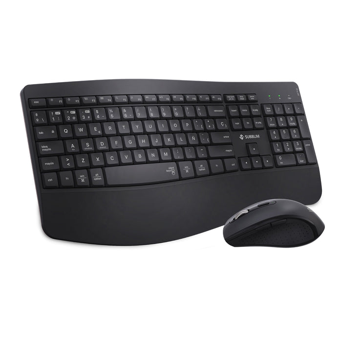 EAN 8436586743444 - SUBBLIM SUBKBC-DCOPW2 teclado Ratón incluido Hogar / Oficina RF Wireless + Bluetooth QWERTY Español Negro imagen 10