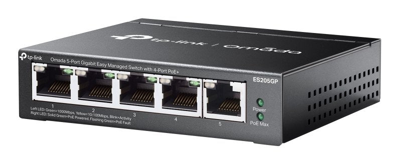 EAN 8885020620917 - TP-Link Omada ES205G Gestionado Gigabit Ethernet (10/100/1000) Energía sobre Ethernet (PoE) Negro imagen 3