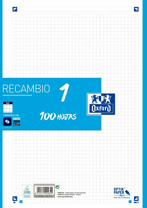 EAN 8412771022655 - Oxford 400106620 papel de cuaderno 210 x 297 mm (A4) 100 hojas imagen 1