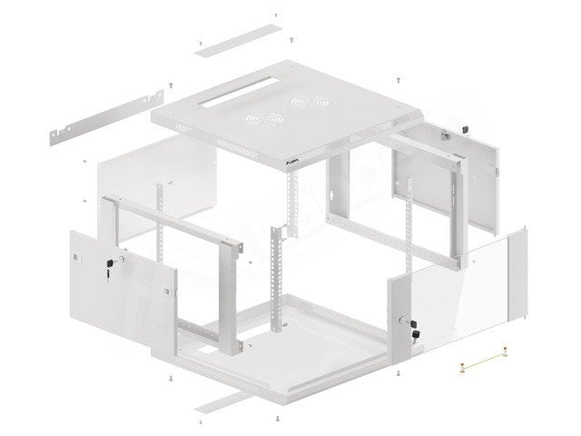 EAN 5901969403084 - Lanberg WF01-6606-10S armario rack 6U Bastidor de pared Gris imagen 11