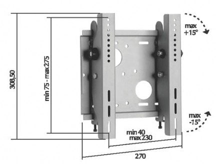EAN 8016677260656 - ITB AMOMBMONOPLS soporte para TV Plata imagen 2