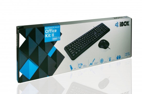 EAN 5904356222657 - iBox OFFICE KIT II teclado Ratón incluido USB QWERTY Inglés Negro imagen 4