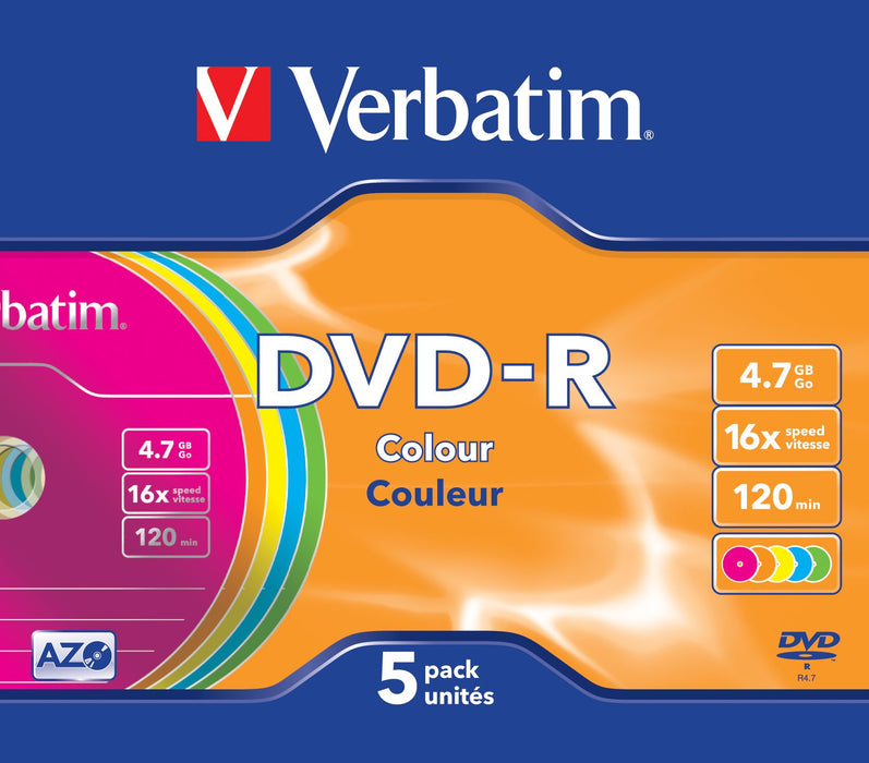 EAN 0023942435570 - Verbatim DVD-R Colour 4,7 GB 5 pieza(s) imagen 3