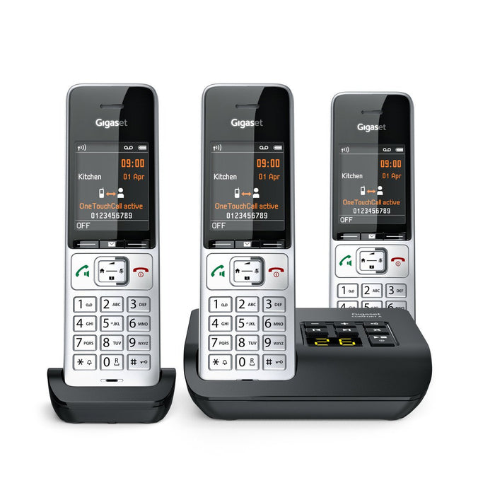 EAN 4250366866659 - Gigaset COMFORT 500A Trio Teléfono DECT/analógico Identificador de llamadas Negro, Plata imagen 5