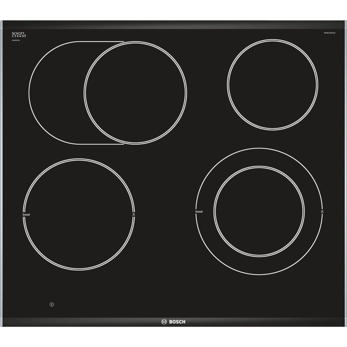 EAN 4242002830940 - Bosch Serie 8 PKN675DP1D hobs Negro, Acero inoxidable Integrado Cerámico 4 zona(s) imagen 4