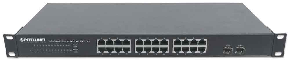 EAN 0766623561044 - Intellinet 561044 switch No administrado L2 Gigabit Ethernet (10/100/1000) 1U Negro imagen 4