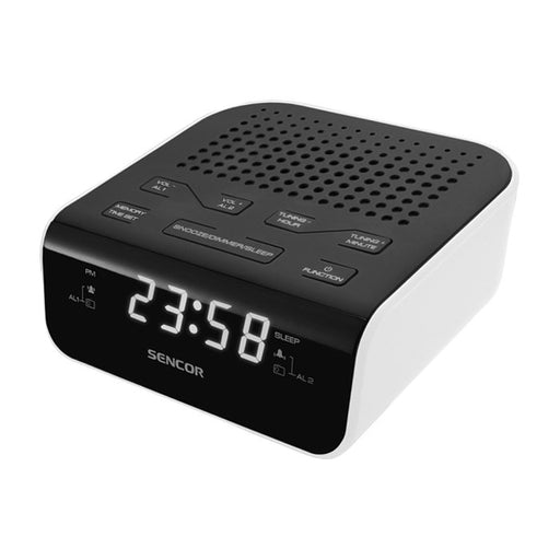EAN 8590669156238 - Sencor SRC 136 WH radio Reloj Digital Negro, Blanco imagen 1