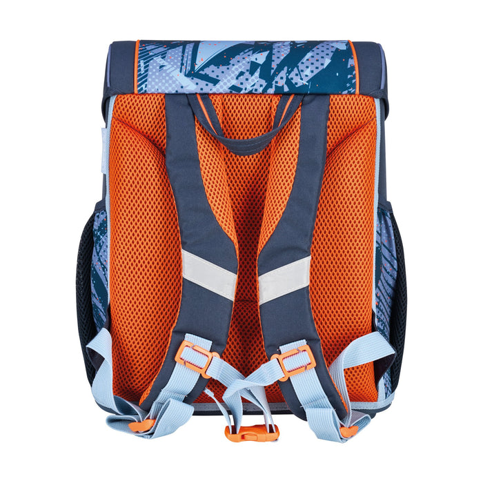 EAN 4008110397139 - Herlitz Loop Plus TechMech juego de mochila escolar Niño Poliéster Azul, Naranja imagen 4