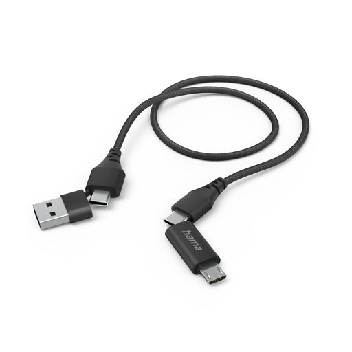 EAN 4047443487179 - Hama 00201537 cable USB USB 2.0 1,5 m USB A/USB C USB C/Micro-USB B Negro imagen 2
