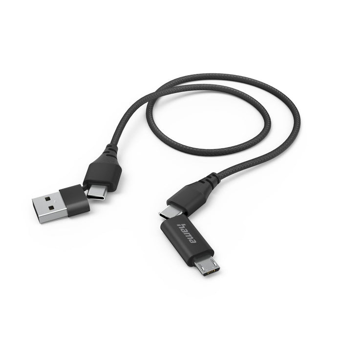 EAN 4047443487179 - Hama 00201537 cable USB USB 2.0 1,5 m USB A/USB C USB C/Micro-USB B Negro imagen 2