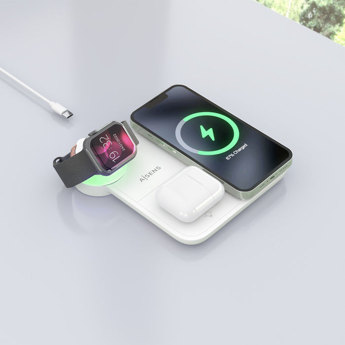 EAN 8435739903483 - AISENS ASCH-15W4WC061-W cargador de dispositivo móvil Auriculares, Smartphone, Reloj inteligente Cargador imagen 7