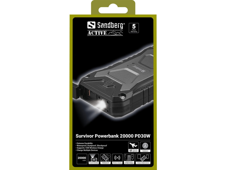 EAN 5705730420924 - Sandberg 420-92 batería externa 20000 mAh Cargador inalámbrico Negro imagen 7