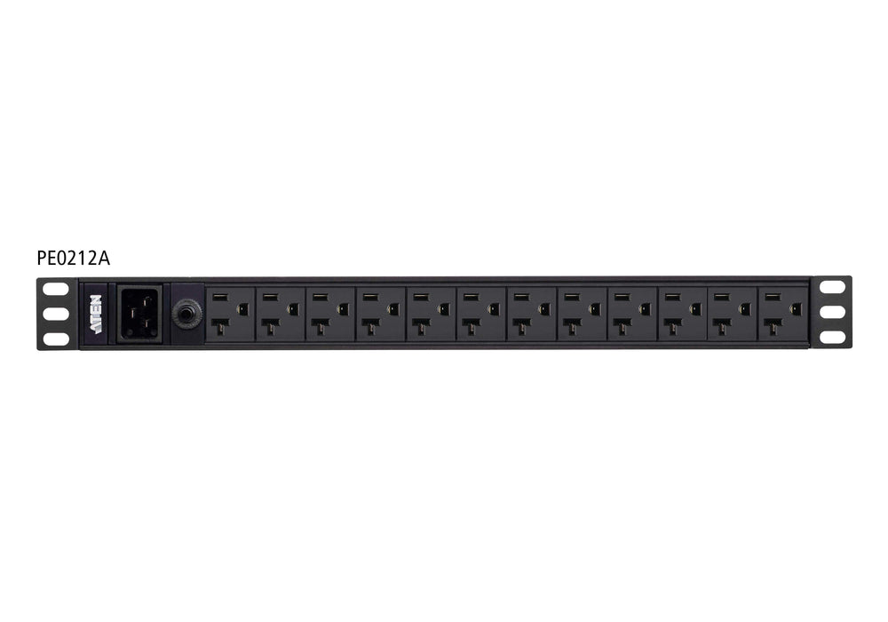 EAN 4719264647215 - ATEN PE0212G unidad de distribución de energía (PDU) 12 salidas AC 1U Negro imagen 1