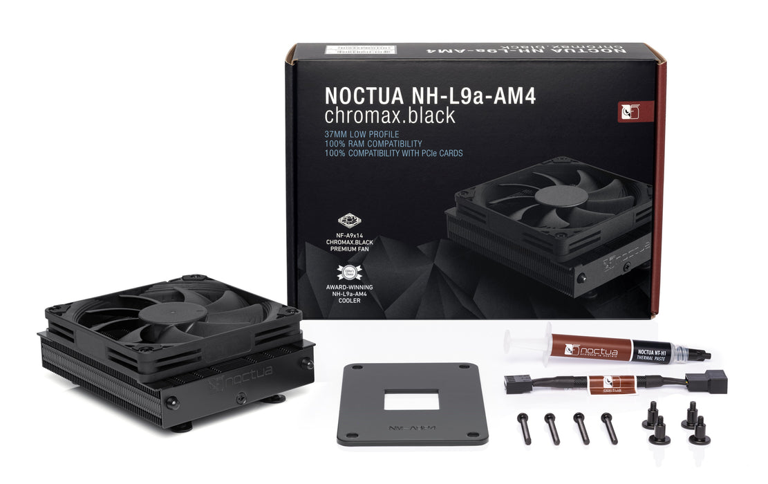 EAN 9010018000214 - Noctua NH-L9a-AM4 chromax.black Procesador Enfriador 9,2 cm Negro imagen 4