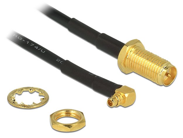 EAN 4043619889365 - DeLOCK 88936 cable coaxial RG-174 0,32 m RP-SMA MMCX Negro imagen 1