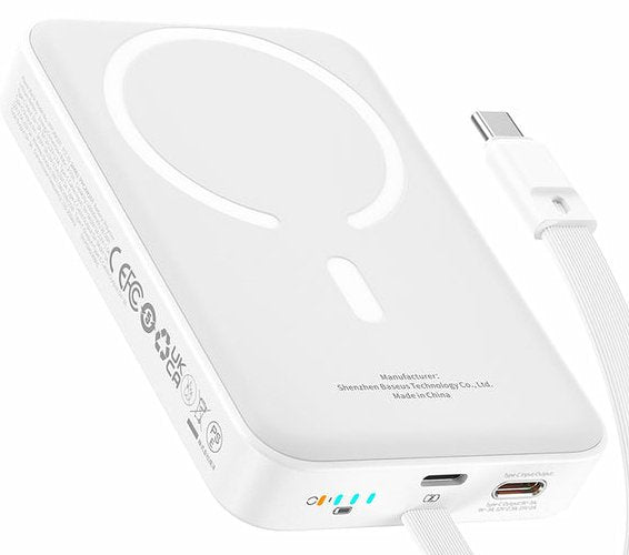 EAN 0850056972468 - Baseus P1002210B223-00 batería externa Polímero de litio 10000 mAh Cargador inalámbrico Blanco imagen 4