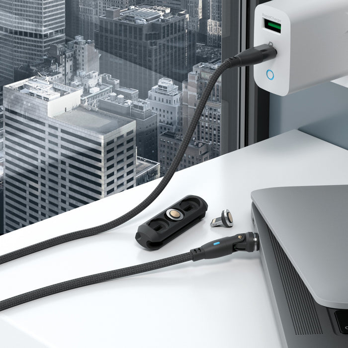 EAN 4040895011572 - RealPower MagneticCharge 100 cable USB 1 m USB C Negro imagen 5