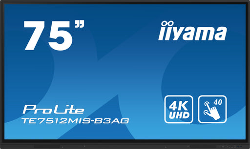 EAN 4948570123704 - iiyama TE7512MIS-B3AG pantalla de señalización Diseño de quiosco 190,5 cm (75") LCD Wifi 400 cd / m² 4K U imagen 1