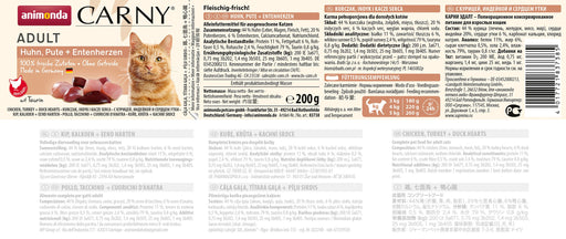 EAN 4017721837385 - animonda Carny chicken, turkey + duck hearts 200 g imagen 2