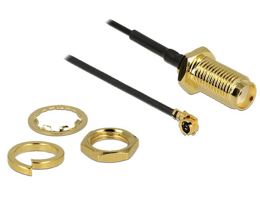 EAN 4043619894338 - DeLOCK SMA - MHF/U.FL 50mm cable coaxial 0,05 m Negro imagen 1