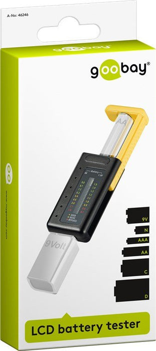 EAN 4040849462467 - Goobay 46246 medidor de energía y batería Negro, Amarillo imagen 3