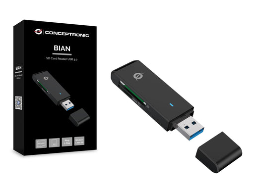 EAN 4015867227442 - Conceptronic BIAN02B lector de tarjeta USB 3.2 Gen 1 (3.1 Gen 1) Type-A Negro imagen 2