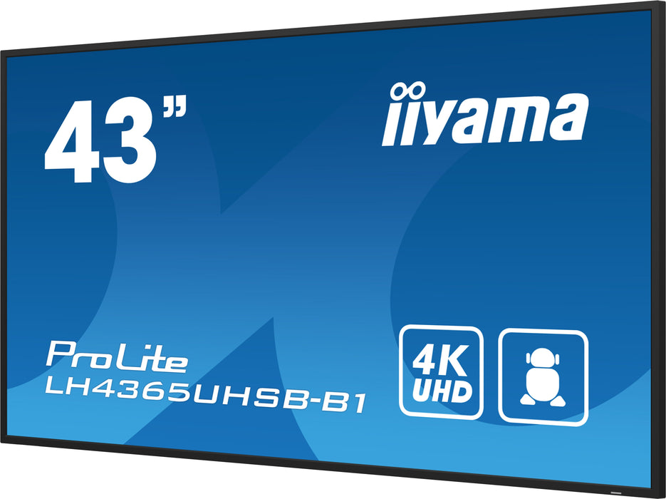 EAN 4948570123551 - iiyama LH4365UHSB-B1 pantalla de señalización Diseño de quiosco 108 cm (42.5") LED Wifi 800 cd / m² 4K Ul imagen 7