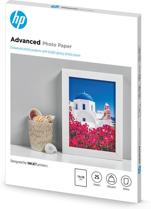 EAN 0882780349643 - HP Advanced Glossy Photo Paper-25 sht/13 x 18 cm borderless imagen 2