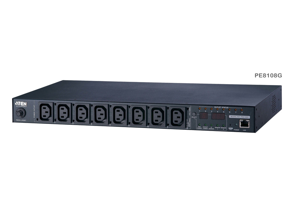 EAN 4710423777682 - ATEN PE8108G-ATA-G unidad de distribución de energía (PDU) 8 salidas AC 1U Negro imagen 1