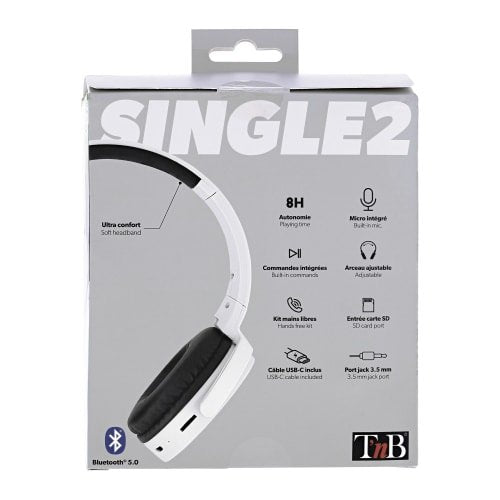 EAN 3303170113141 - T'nB SINGLE 2 Auriculares Inalámbrico y alámbrico Diadema Llamadas/Música Bluetooth Gris imagen 7
