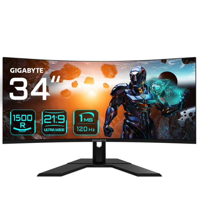 EAN 4719331853839 - GIGABYTE GS34WQC pantalla para PC 86,4 cm (34") 3440 x 1440 Pixeles Wide Quad HD LCD Negro imagen 1