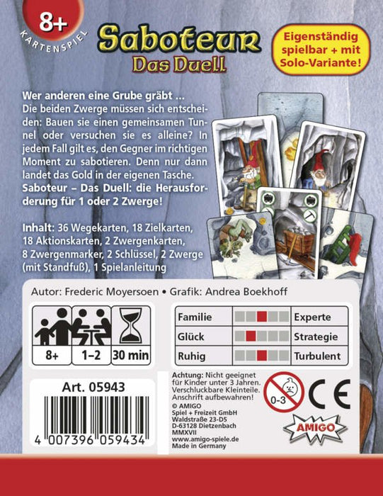 EAN 4007396059434 - Amigo 05943 juego de tablero Saboteur - Das Duell 30 min Juego De Cartas Táctico imagen 3